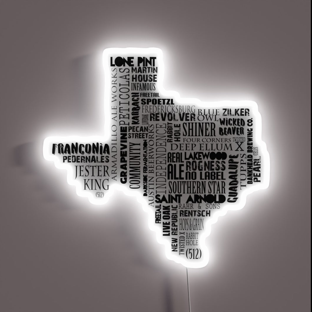 Vibrant Neon Sign for the Ultimate Texas Beer Connoisseur Enthusiasts