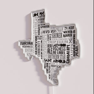 Neon beer lover's decorative merchandise for Texas bars and pubs