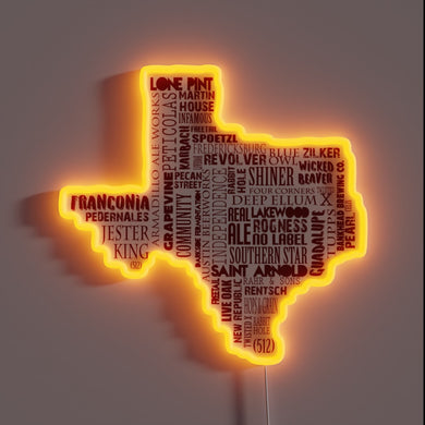 Texas Beer Fest Oktoberfest Red Neon Sign for Beer Enthusiasts