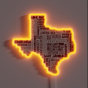 Texas Beer Fest Oktoberfest Red Neon Sign for Beer Enthusiasts