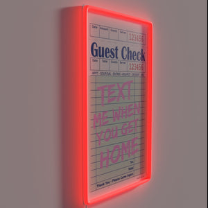 Neon Wall Sign - Remind Me You're Home Safe Always