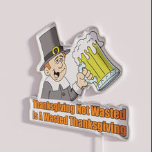Charger l&#39;image dans la galerie, RGB Neon Sign for Funny Thanksgivng Pilgrim Beer Party Decoration