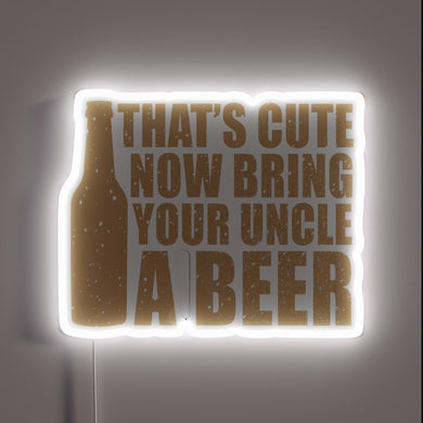 Add some humor to your bar with this quirky beer sign.