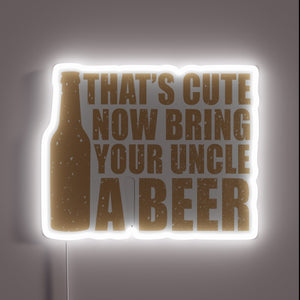 Add some humor to your bar with this quirky beer sign.
