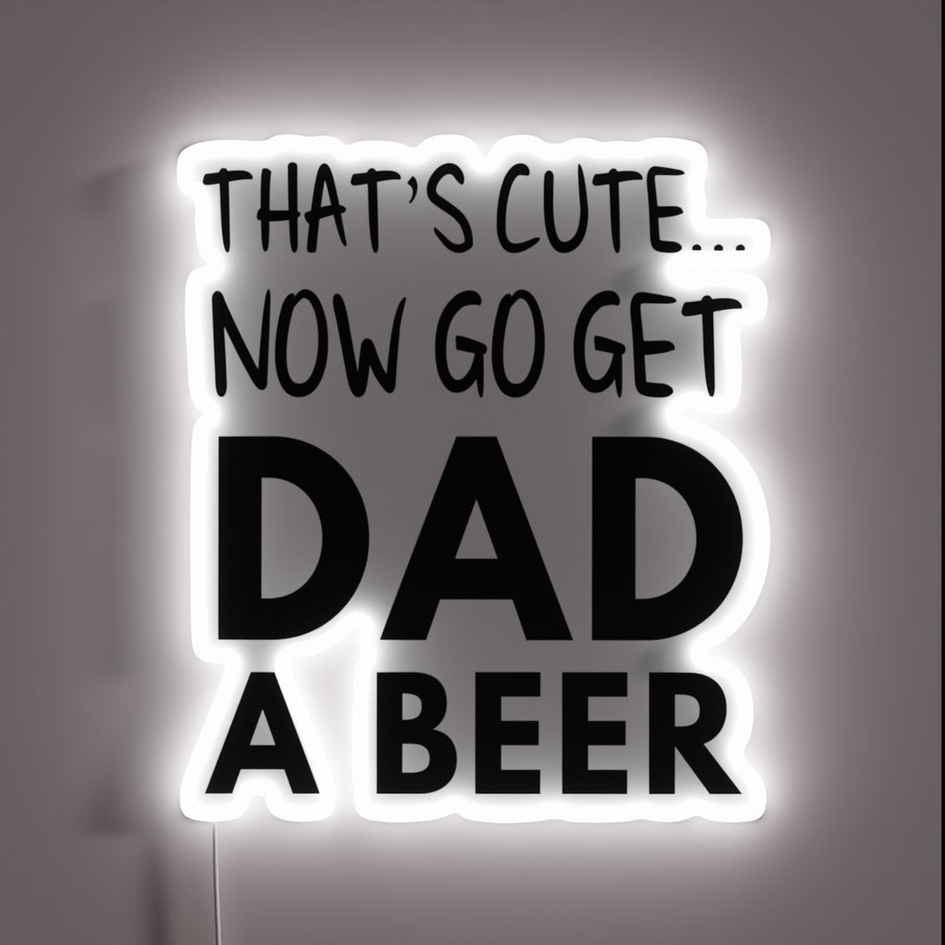 Gag gift for Dad's office with bright RGB neon lighting