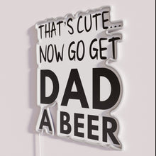 Charger l&#39;image dans la galerie, Neon Beer Sign for Father&#39;s Day or Man Cave Decorations Gift Idea.