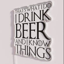 Charger l&#39;image dans la galerie, Vintage Beer Lover&#39;s Humor Neon Sign, Know It All Attitude Decor