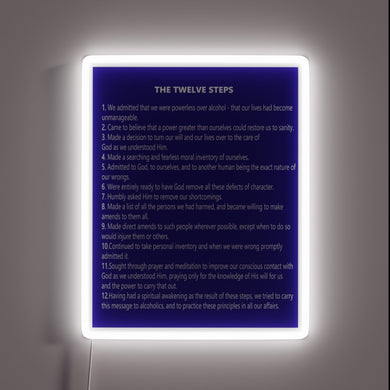 Recovery Inspiration Guidance Support Lighted Neon Sign with Colorful Letters