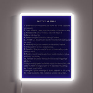 Recovery Inspiration Guidance Support Lighted Neon Sign with Colorful Letters