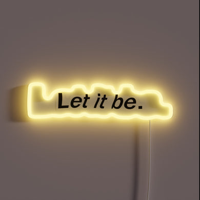 Vintage Beatles Let It Be Neon Sign in RGB Colors