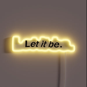 Vintage Beatles Let It Be Neon Sign in RGB Colors