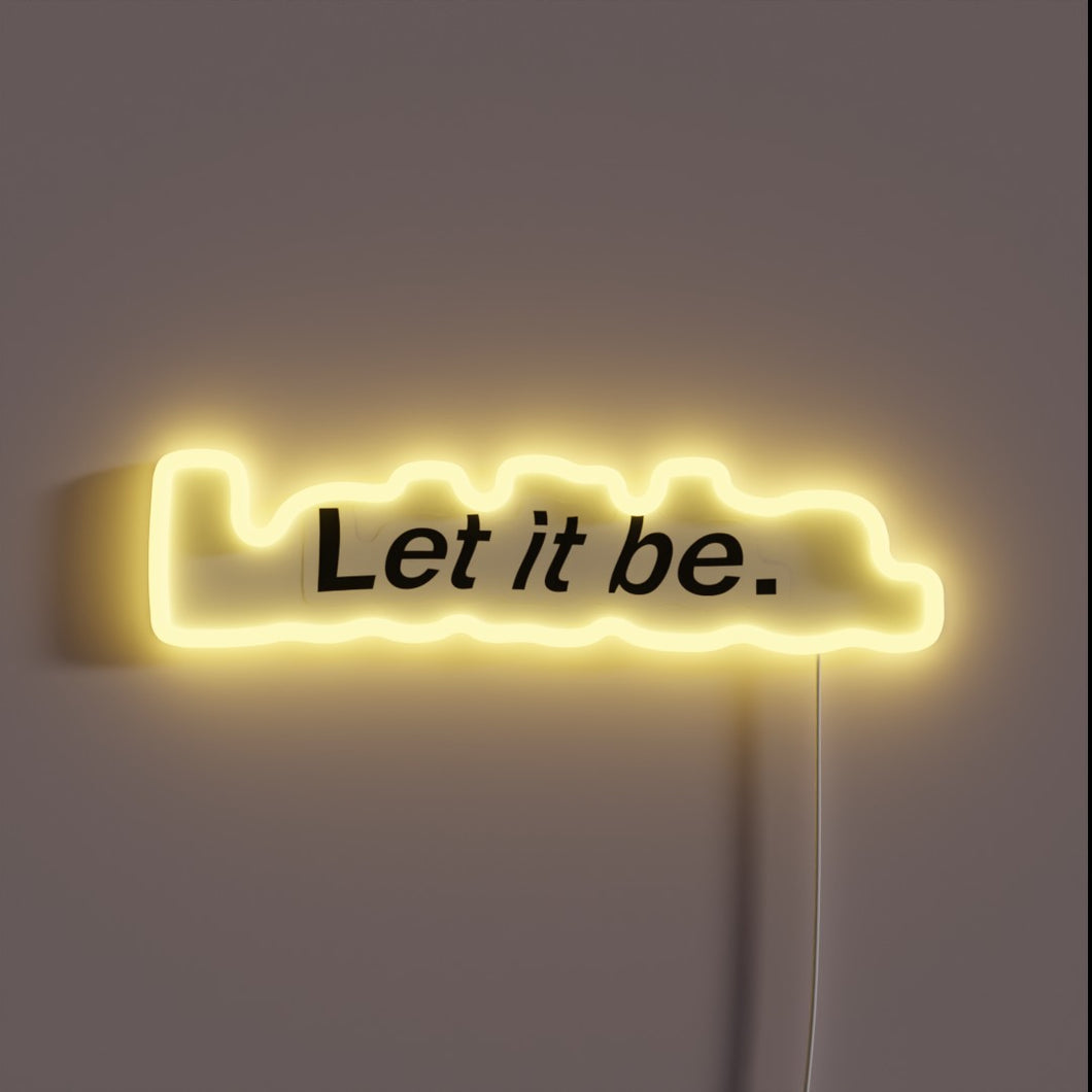 Vintage Beatles Let It Be Neon Sign in RGB Colors