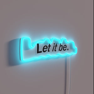 Vintage 'Let It Be' The Beatles RGB Neon Wall Art Sign