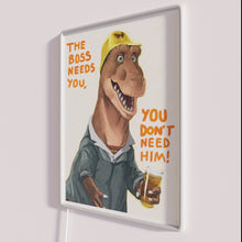 Charger l&#39;image dans la galerie, RGB Neon Sign with Funny Motivational Quote &#39;The Boss Needs You&#39;
