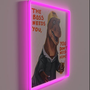 Boldly claiming independence with vibrant RGB color neon signage.