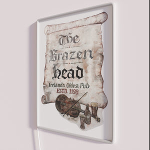 Vintage Dublin Pub Sign - Brazen Head Neon Light Illumination