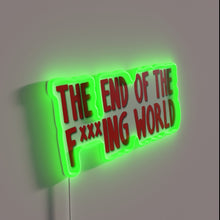 Charger l&#39;image dans la galerie, Quirky RGB Neon Sign: &#39;The End of the Fing World&#39; Humor Iconic
