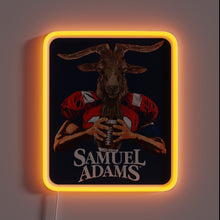 Charger l&#39;image dans la galerie, Neon Sign featuring the Sam Adams Goat in RGB Color