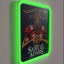 Charger l&#39;image dans la galerie, Vibrant RGB Neon Sign Featuring The Goat Sam Adams Logo