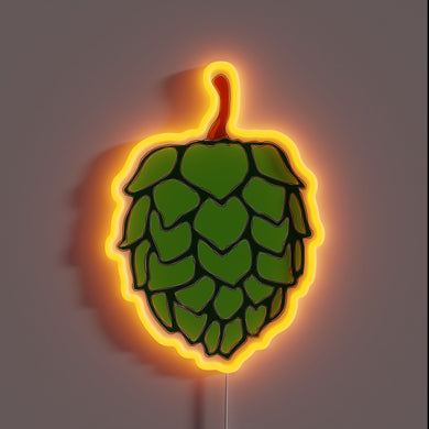 Eye-catching Hop Cone RGB Neon Sign for Craft Beer Enthusiasts.