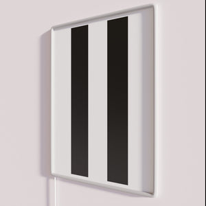 RGB Neon Sign with Vintage D-Day Landing Stripes Design
