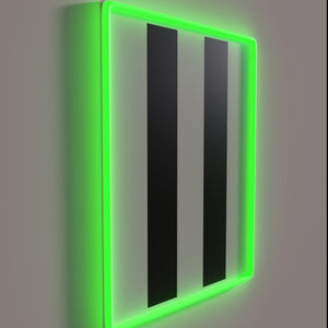 WWII themed vintage invasion stripes neon light decoration for interior.