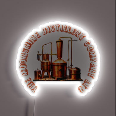 Vibrant RGB Sign Illuminates the Moonshine Distillery's Legendary Crafted Spirits