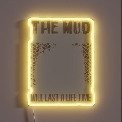 Vintage Vibes Neon Sign with Washable Mud Splatter Design