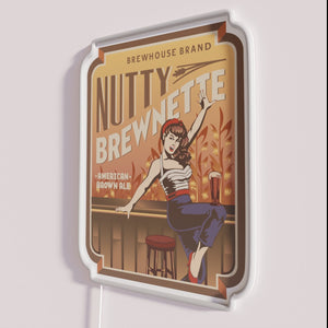 RGB Neon Sign Brightening Bars with Custom American Brown Ale Theme