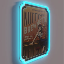 Charger l&#39;image dans la galerie, RGB Neon Sign for Beer Lovers: The Nutty Brewnette Brown Ale