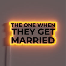 Charger l&#39;image dans la galerie, Iconic Neon Sign for Newlyweds: Black Lit Wedding Celebration Symbol