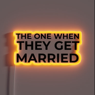 Iconic Neon Sign for Newlyweds: Black Lit Wedding Celebration Symbol