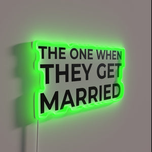 Romantic 'The One' Neon Sign for Future Married Couple's Home