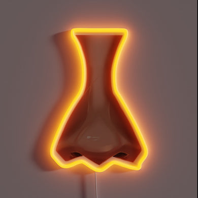 Glowing Neon Semi-Realistic RGB Nose Illumination Art Piece Sign