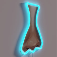 Charger l&#39;image dans la galerie, Neon Art Semi-Realistic Glowing RGB Nose Sign Wall Decoration
