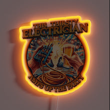 Charger l&#39;image dans la galerie, Neon Party Sign, Electrician&#39;s Humor in Vibrant Colorful LED Lights