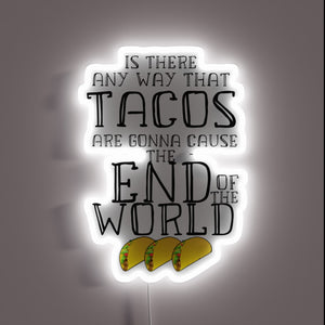 Neon Sign Featuring Colorful Rainbow Taco Art Inspired by Academy