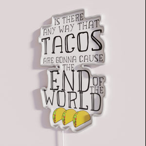Neon RGB lighted taco decor inspired by The Umbrella