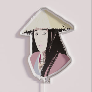 Glowing Neon Artwork featuring Wen Ning with vibrant RGB colors