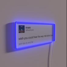 Charger l&#39;image dans la galerie, Personalized love message in vibrant RGB neon signage.