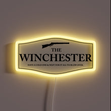 Charger l&#39;image dans la galerie, Vintage Neon Sign Featuring Iconic Winchester Logo and Colorful Accents