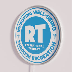 RGB Neon Sign Honoring Therapeutic Recreational Therapy Professionals Everywhere