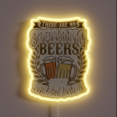 Neon beer sign with edgy slogan for beer enthusiasts