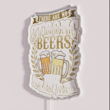 Charger l&#39;image dans la galerie, Neon Bar Sign: Strong Beer, Not Men, Guaranteed at This Brewery