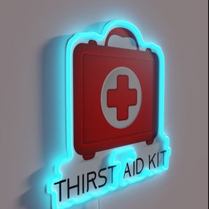 Quench your thirst with our vibrant neon hydration reminder sign.