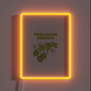Vibrant Three Houses Brewing RGB Neon Sign for Home Bars