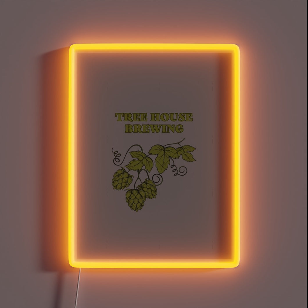 Vibrant Three Houses Brewing RGB Neon Sign for Home Bars