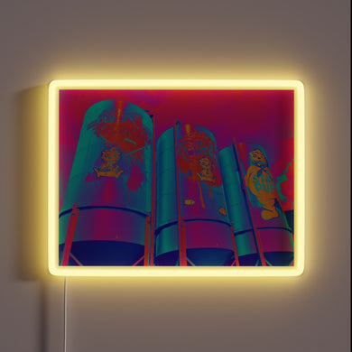 RGB Neon Sign featuring Tiny Rebel Brewery's iconic logo design.