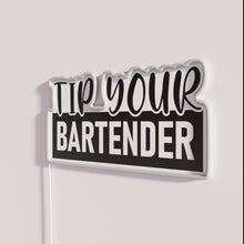 Charger l&#39;image dans la galerie, Neon bartending service sign with colorful RGB LED lighting effect