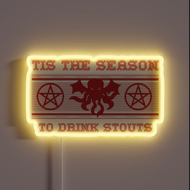 Retro Christmas cheer with vibrant RGB lights for stout lovers
